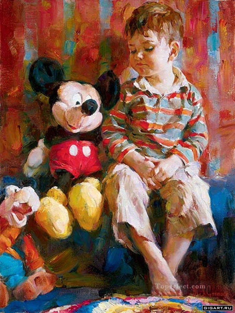 Jolie fille MIG 29 Disney Peintures à l'huile